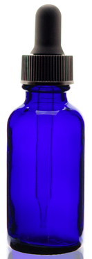 CannaGlobe Cobalt Blue Dropper Bottle