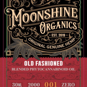 Moonshine Organics Craft Cocktail Collection Old Fashioned Label