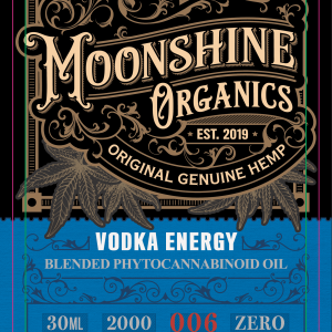 Moonshine Organics Craft Cocktail Collection Vodka Energy Label
